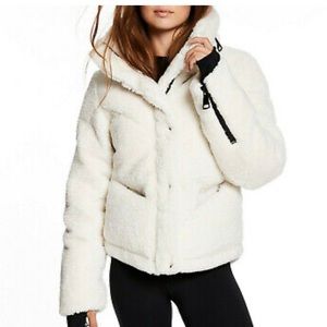 SAM. Hooded Plush Sherpa Down Jacket Sz L